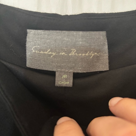 Anthropologie Sunday in Brooklyn Black Buttoned Top Sz Medium - Picture 2 of 9